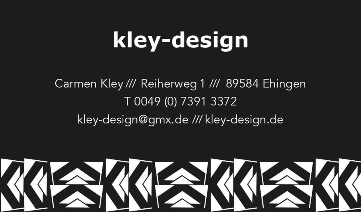 Visitenkarte kley-design